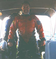 Diving with Dave Schout at the Straits of Mackinac. I remember when I could fit into that Poseidon!